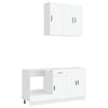 vidaXL Kitchen Unit PORTO 5 pcs White Engineered Wood