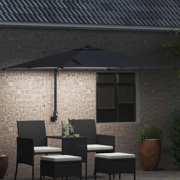 vidaXL Garden Parasol Anthracite 248.5 x 247.5 x 160 cm