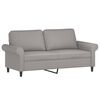 vidaXL 2-Seater Sofa with Pillows&Cushions Light Grey 140 cm Fabric