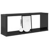 vidaXL Wall Cube Shelf 2 pcs High Gloss Grey 60x15x23 cm Engineered Wood