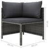 vidaXL 5 Piece Garden Lounge Set with Cushions Poly Rattan Grey
