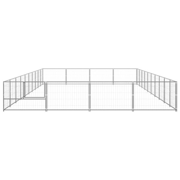 vidaXL Dog Kennel Silver 40 m&sup2; Steel