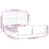 vidaXL Bed Frame without Mattress Dark Grey 137x187 cm Double Velvet