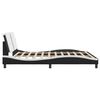 vidaXL Bed Frame without Mattress "Zadar" Black and White 180x200 cm Super King Faux Leather