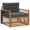 vidaXL Outdoor Sofa Solid Acacia Wood and Polyester