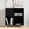 vidaXL Record Cabinet Black Oak 84.5 x 38 x 89 cm Engineered Wood