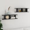 vidaXL Wall Shelves 2 pcs High Gloss Grey 75x18x20 cm Engineered Wood