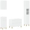 vidaXL 4 Piece Bathroom Cabinet Set DELFT White Engineered Wood