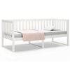 vidaXL Day Bed without Mattress White 90x190 cm Single Solid Wood Pine