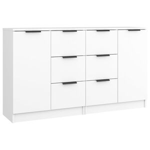 vidaXL Sideboards 2 pcs White 60x30x70 cm Engineered Wood