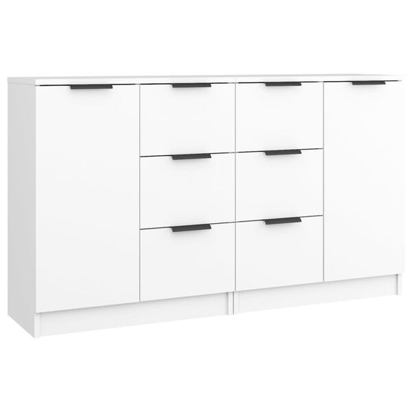 vidaXL Sideboards 2 pcs White 60x30x70 cm Engineered Wood