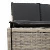 vidaXL Hot Tub Benches with Cushions 2 pcs Grey Poly Rattan