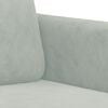 vidaXL 3 Piece Sofa Set with Pillows Light Grey Velvet