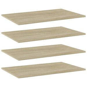 vidaXL Bookshelf Boards 4 pcs Sonoma Oak 80x50x1.5 cm Engineered Wood