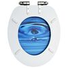 vidaXL WC Toilet Seats with Soft Close Lid 2 pcs MDF Blue Water Drop Design
