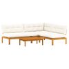 vidaXL 4 Piece Garden Pallet Sofa Units Solid Acacia Wood Natural