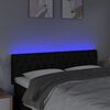 vidaXL LED Headboard Black 144x7x78/88 cm Fabric