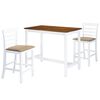 vidaXL Bar Table and Stool Set 3 Pieces MDF Dark Brown