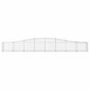 vidaXL Arched Gabion Baskets 4 pcs 400x50x40/60 cm Galvanised Iron