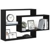 vidaXL Wall Shelf Black Oak 104x20x58.5 cm Engineered Wood