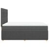 vidaXL Box Spring Bed with Mattress Dark Grey Double Fabric