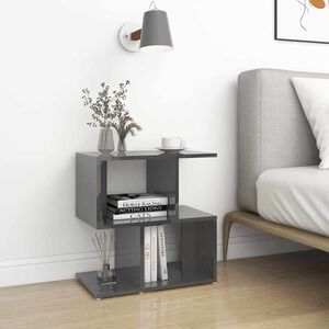 vidaXL Bedside Cabinets 2 pcs High Gloss Grey 50x30x51,5 cm Engineered Wood