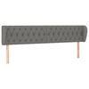 vidaXL Headboard with Ears Dark Grey 203x23x78/88 cm Fabric