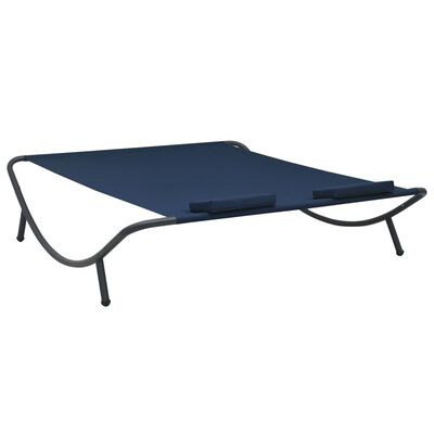 vidaXL Outdoor Lounge Bed Fabric Blue