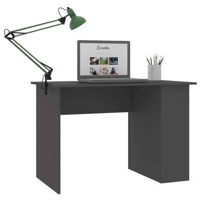 vidaXL Desk Grey 110x60x73 cm Engineered Wood