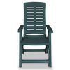 vidaXL Reclining Garden Chairs 4 pcs Plastic Green