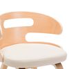vidaXL Dining Chairs 2 pcs Cream Bent Wood and Faux Leather