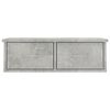 vidaXL Wall-mounted Drawer Shelf Concrete Grey 60x26x18.5 cm Engineered Wood