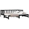 vidaXL Pull-out Day Bed without Mattress Black 2x(90x190)cm