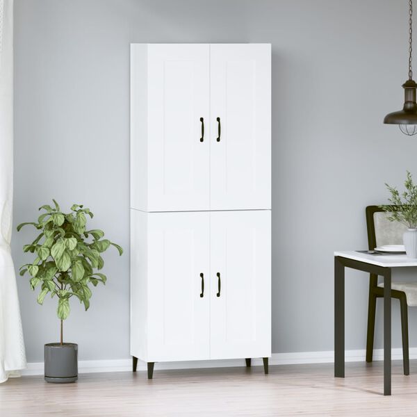 vidaXL Highboard White 69.5x34x180 cm Engineered Wood