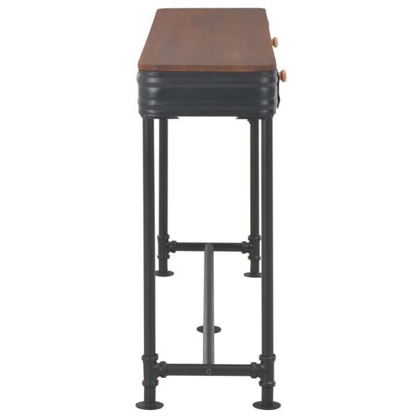 vidaXL Console Table with 2 Drawers 120x30x75 cm Solid Fir Wood