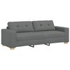 vidaXL Sofa 3 pcs Dark Grey Fabric