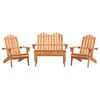 vidaXL 4 Piece Adirondack Garden Lounge Set Solid Wood Acacia