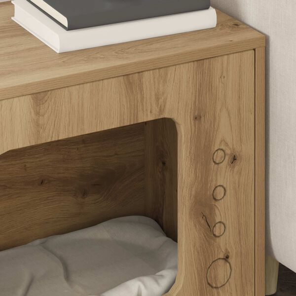 vidaXL Cat House Artisian Oak 51 x 30 x 42.5 cm Engineered Wood