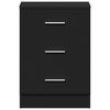vidaXL Bedside Cabinet Black 38x35x56 cm Engineered Wood