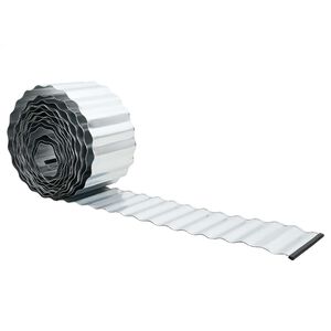 vidaxl Lawn Edging 20 m x 20 cm Galvanised Steel Silver