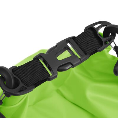 vidaXL Dry Bag with Zipper Green 20 L PVC