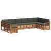 vidaXL Outdoor Sofa Set 10 pcs Natural and Anthracite