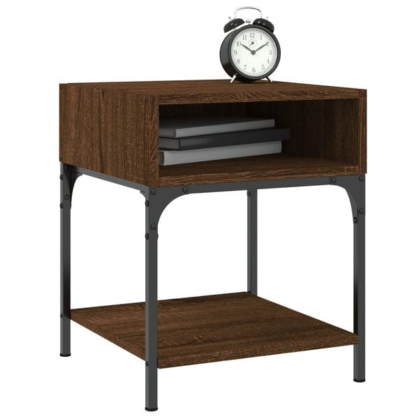 vidaXL Bedside Tables 2 pcs Brown Oak 40x41x50 cm Engineered Wood