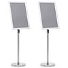 vidaXL Poster Stands 2 pcs Silver 45 x 32.7 x 108 cm Aluminium