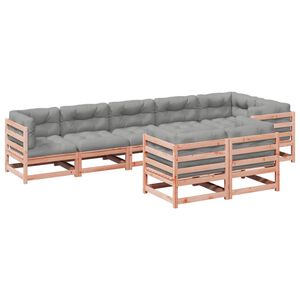 vidaXL 8 Piece Garden Sofa Set with Cushions Solid Wood Douglas Fir