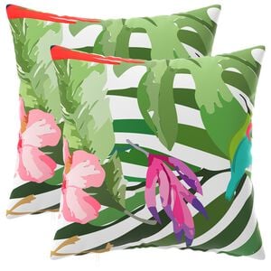 vidaXL Cushion Cover 2 pcs HEERLEN Black 40 x 40 cm Polyester