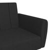vidaXL 2-Seater Sofa Bed with Footstool Black Fabric