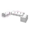 vidaXL 8 Piece Garden Lounge Set with Cushions Poly Rattan Brown