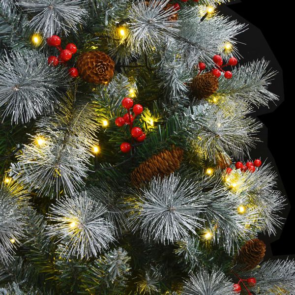 vidaXL Artificial Hinged Christmas Tree 300 LEDs 180 cm