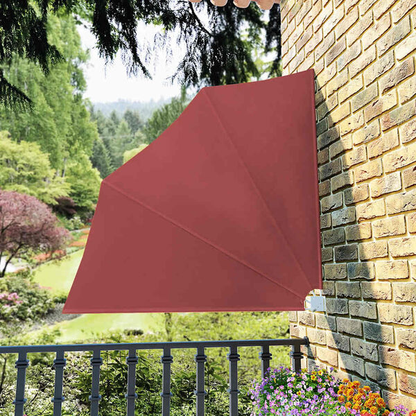 vidaXL Collapsible Balcony Side Awning Terracotta 140x140 cm